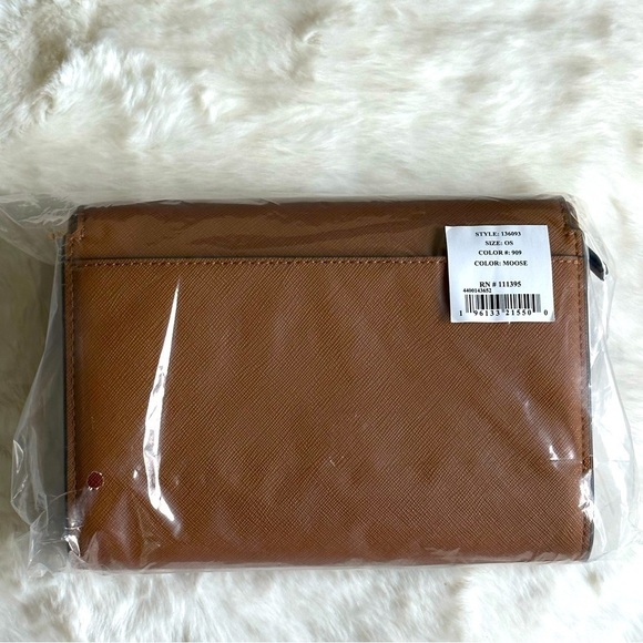 NEW Tory Burch bag 2 straps crossbody camel brown leather gold hardware NWT - Picture 4 of 13